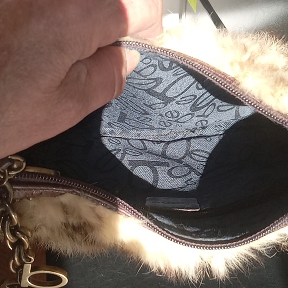 Vintage Bebe Spellout Y2K Rabbit Fur shoulder bag - Picture 8 of 10